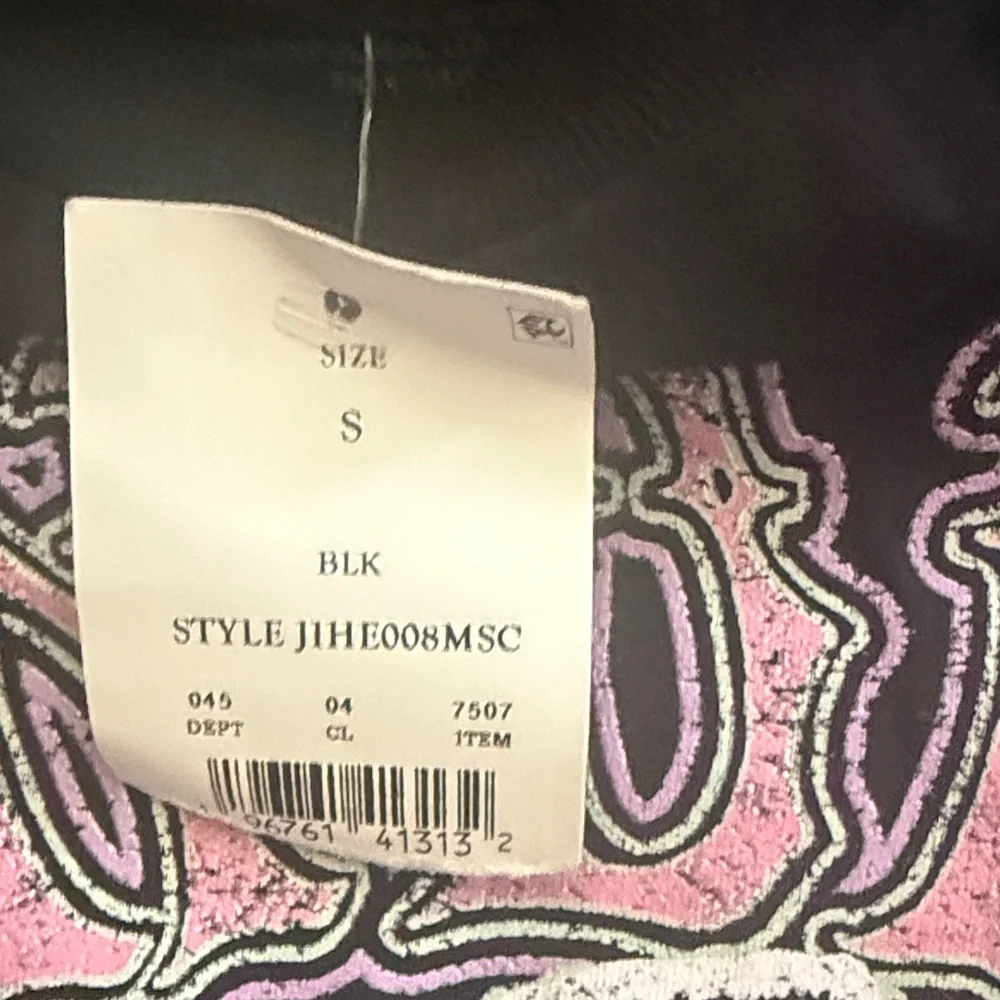 Jimi Hendrix Black Short-Sleeve Graphic Tee with Pink & Purple Artwork - Picture 4 of 4